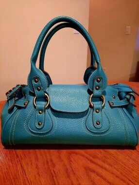 Teal Leather Satchel Handbag - Stylish Women’s Satchel
